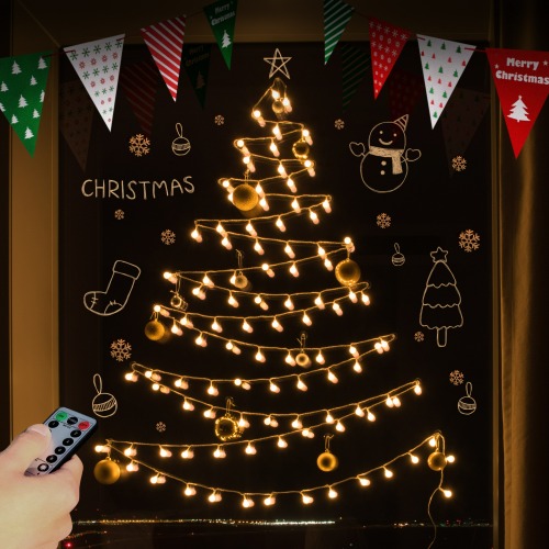 어반 LED 더 쉬운 가랜드 크리스마스 벽트리 세트